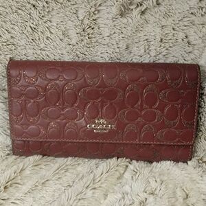 Coach long monogrammed wallet